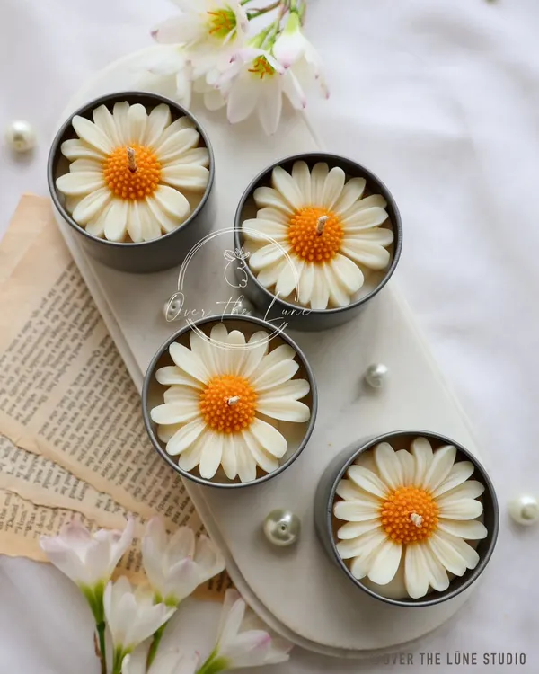 Launching my Daisy Mini Candles. These super cute jar candles feature a classic white daisy design and are a perfect budget-friendly option for gifts or to treat yourself.