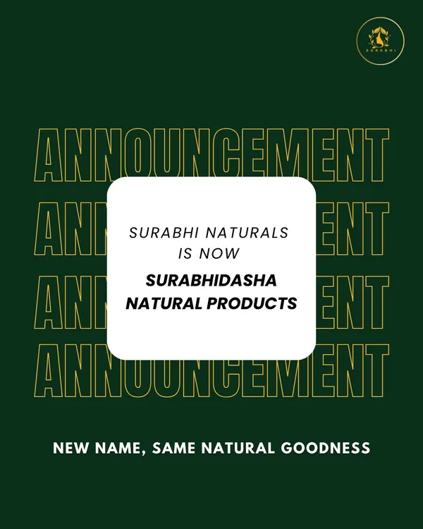 This announcement marked an important evolution in my brand's journey. Surabhi Naturals became Surabhidasha, a name that reflects destiny and a deeper connection to our traditional roots while promising the same natural goodness.