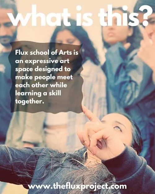 This graphic explains our core purpose. We are an expressive art space designed to bring people together to learn new skills and build a supportive community.