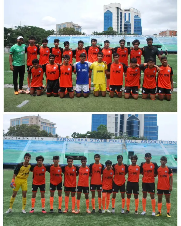 Our BPSS U-17 team stands united before a KSFA Youth Premier League match. This is where our youth development pathway gets serious, preparing players for high-level competition.
