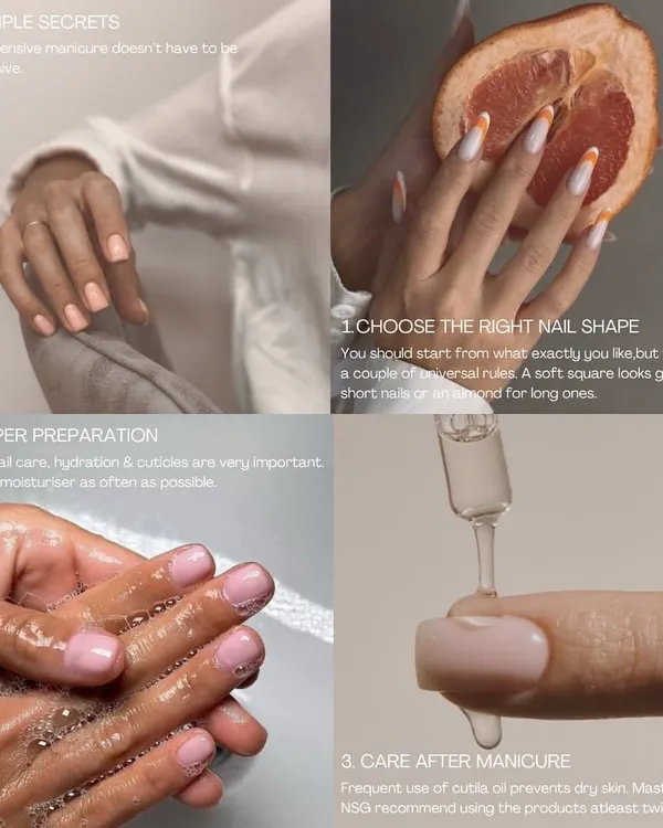 I believe in empowering my clients with knowledge. This guide outlines the three simple secrets to a long-lasting manicure: choosing the right shape, proper preparation, and consistent aftercare. Following these steps makes all the difference.