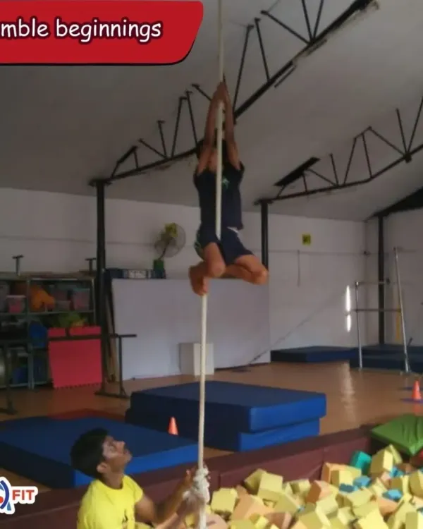 From humble beginnings to new heights. Rope climbing is a challenging and fun activity at our camp that builds incredible upper body strength and determination.