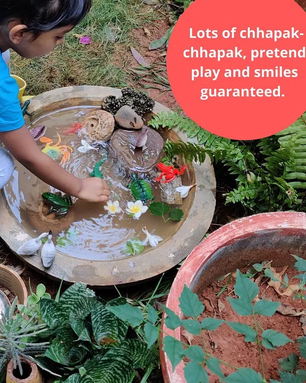 This is what pure, unadulterated joy looks like. We believe in learning through play, and our DIY pond life setup is a perfect example. It's a chance for sensory exploration, storytelling, and understanding ecosystems, all while having a wonderful, splashy time.