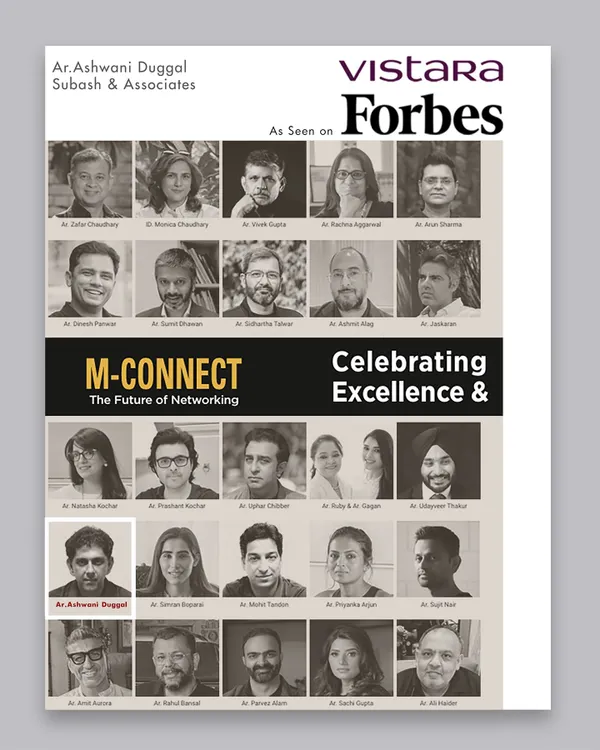 I was honored to be featured in Forbes and Vistara Magazine as part of the M-Connect event, celebrating excellence and networking in the design community.