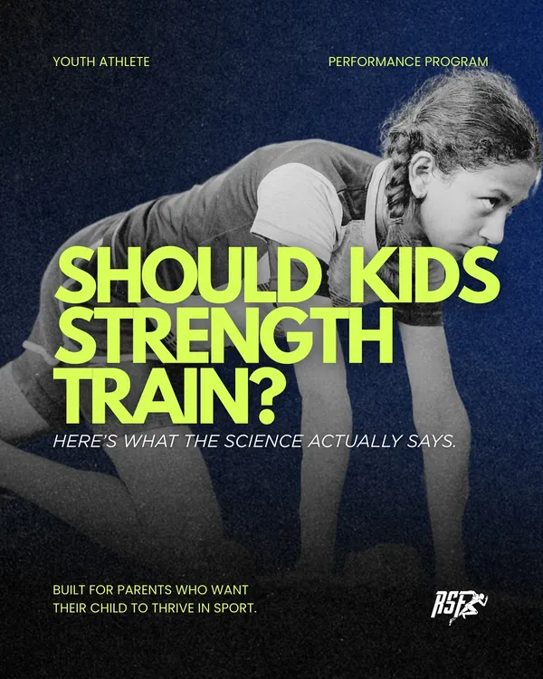 "Should kids strength train?" This is a question we hear often from parents. This infographic addresses the science behind youth strength training, explaining why it is not only safe but essential for long-term athletic development.