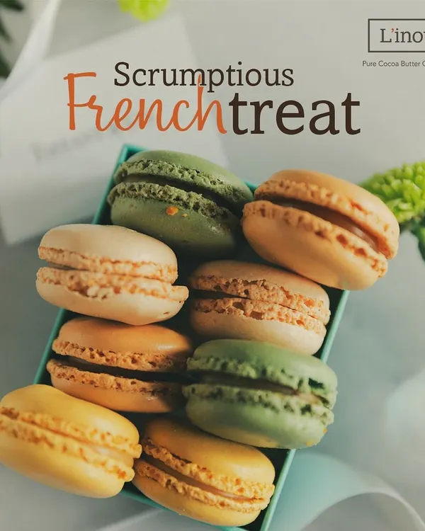 A box of our assorted French macarons is a perfect gift or personal treat. Each colour represents a unique, natural flavour, from rich chocolate and pistachio to tangy fruit varieties.