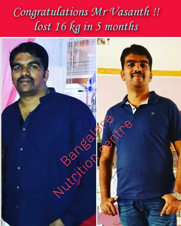 This is the power of a personalized weight management plan. My client, Mr. Vasanth, achieved this incredible 16 kg weight loss in just 5 months by combining our 80% nutrition and 20% workout formula. This is more than just fat loss; it's a new lease on an energetic, healthy life.