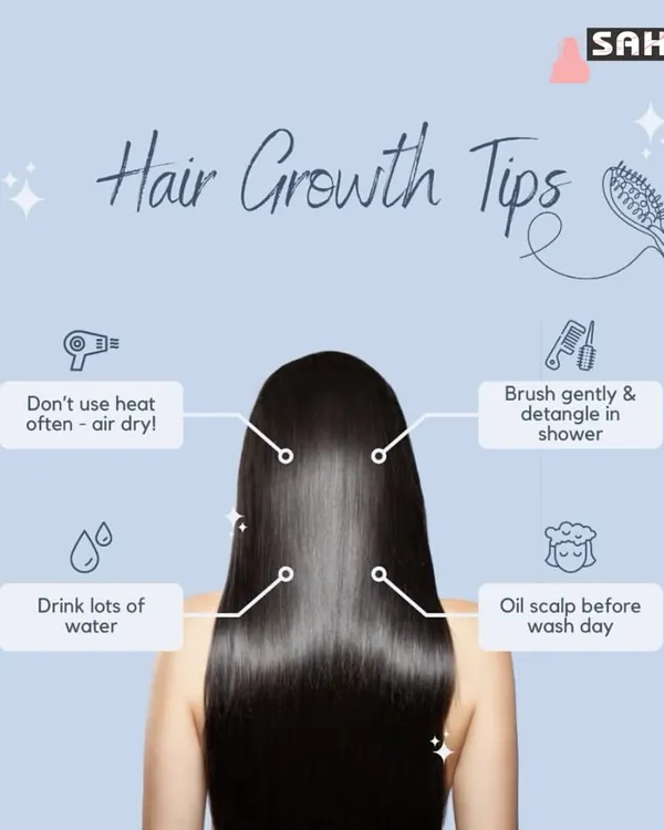 Some simple but effective hair growth tips you can follow at home. Healthy habits like drinking water and gentle brushing make a big difference.