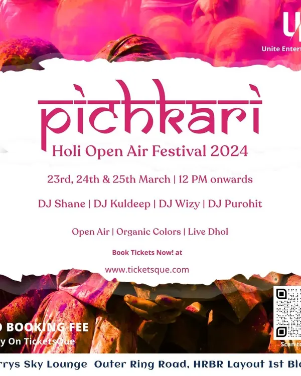 I was part of the lineup for the "Pichkari" Holi Open Air Festival. For this event, I played an upbeat set with live dhol and organic colors, creating a perfect daytime festival vibe.
