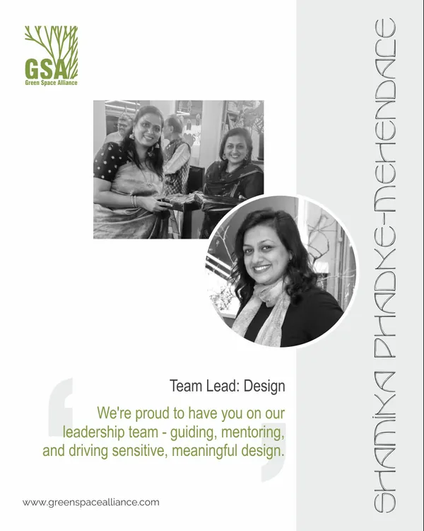 We are proud to have Shamika Phadke-Mehendale on our leadership team as Team Lead for Design. Her journey from landscape architect to mentor exemplifies our culture of growth, where she helps translate project visions into sensitive, meaningful, and buildable landscapes.
