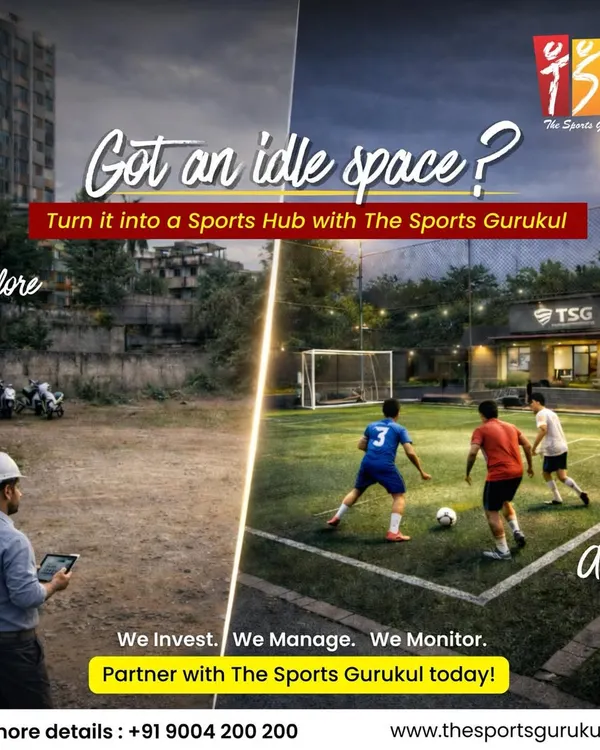 We see potential where others see an empty plot. This before-and-after shot shows how we transformed an idle piece of land into a professional, floodlit sports turf. Our partnership model means we can invest, manage, and operate the facility, turning your unused space into a thriving community hub.