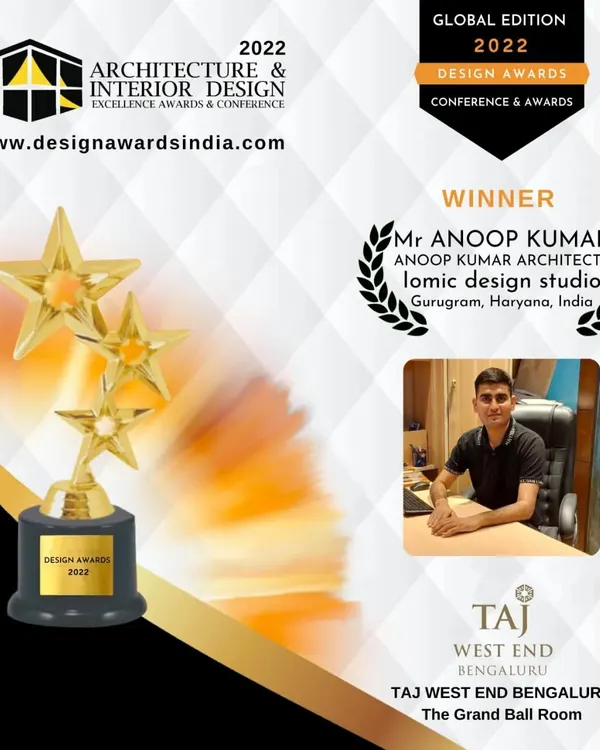 I was honored to be recognized as a winner at the 2022 Global Edition Design Awards for Architecture & Interior Design. This award is a testament to my firm's dedication to innovative and quality design.