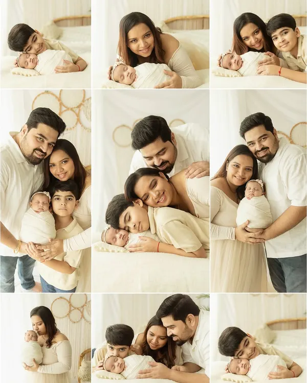 A collage of love. This collection of images from a family session tells the story of a beautiful morning spent capturing cuddles, kisses, and connections.