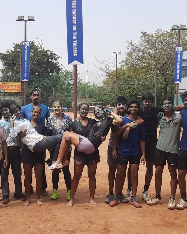 Celebrating Holi on the court with our tennis family. It's moments like these that build the strong community spirit we are known for.