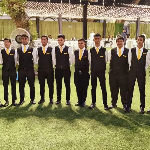 A part of our fantastic team, lined up and ready for service. Their professionalism, skill, and positive attitude are what make our bar service truly exceptional.