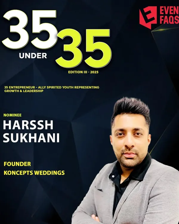 I am honored to be recognized as a nominee for the Event FAQs 35 Under 35 list. This acknowledgment fuels my passion for transforming a 45-year-old legacy into a trendsetting name in the wedding world.