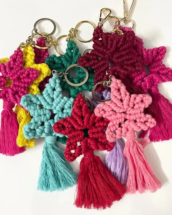 A colorful cluster of my star-shaped keychains! These are so fun and come with a little tassel. They make great return gifts for parties.