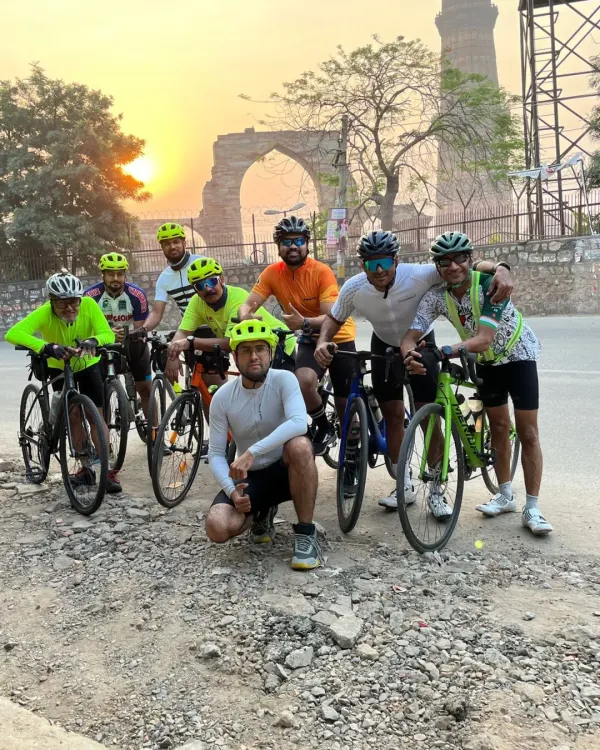 We believe in making every moment count, and what better way than a sunrise ride with the squad to the iconic Qutub Minar. This is what we live for: the open road, our city's heritage, and the bonds we build on two wheels.