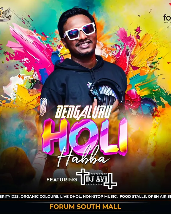 This is what I live for. Headlining a massive festival like the Bengaluru Holi Habba at Forum South Mall, bringing color and high-energy Bollywood beats to thousands.