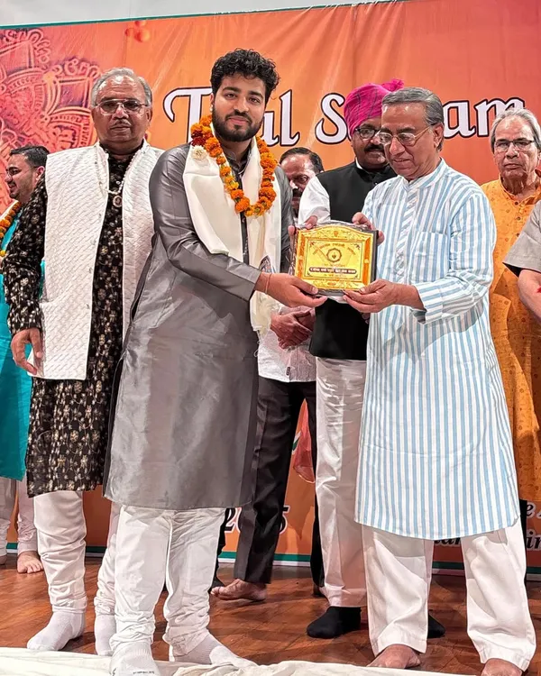 Grateful to be honored with the "Pt. Lalu Singh Samman 2025" by Taal Sargam Academy, Agra.
