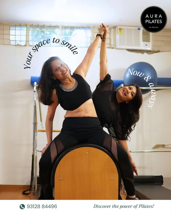 Smiling through the stretch, always. This is your space to smile, now and always. A beautiful moment of connection and joy between instructor and client.