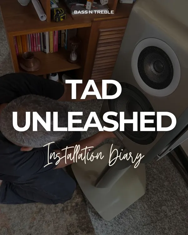 TAD Unleashed: An installation diary. This image captures the moment of truth as we set up a reference-grade TAD ME1 speaker system for a client in Bangalore.