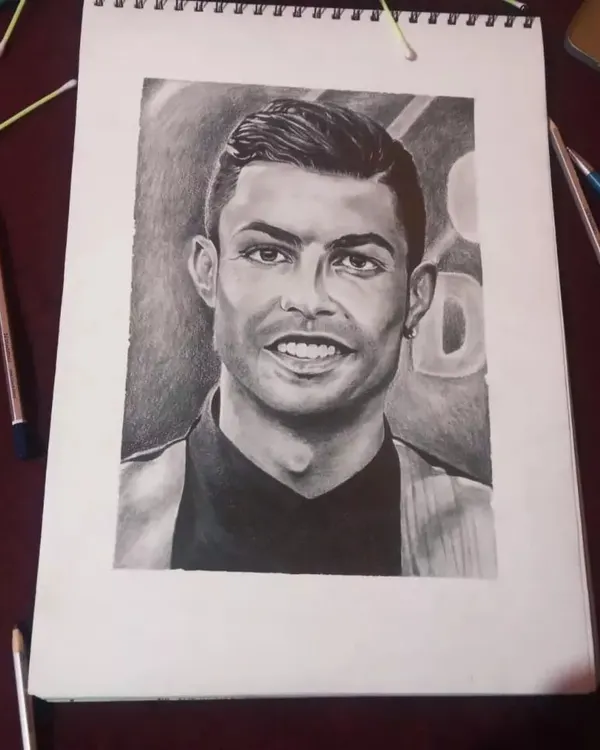 A tribute to a living legend, Cristiano Ronaldo. This is a completed pencil sketch, where I worked on capturing his likeness and the texture of his hair and skin.