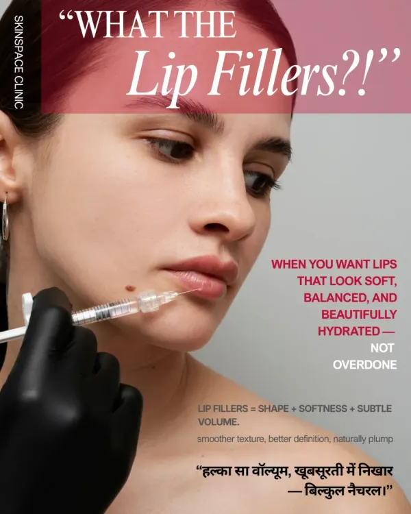 Lip fillers are for anyone who wants soft, balanced, and beautifully hydrated lips without looking overdone. We focus on adding shape, softness, and subtle volume for a smoother texture and better definition. It's about a slight enhancement for a naturally plump look.