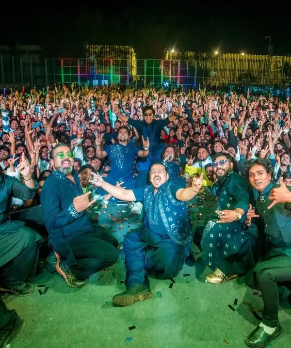This is what we live for. The stage, the lights, and a sea of beautiful souls singing along with us. This moment from our concert at Swami Vivekananda University captures the pure madness and mohabbat that fuels our music.
