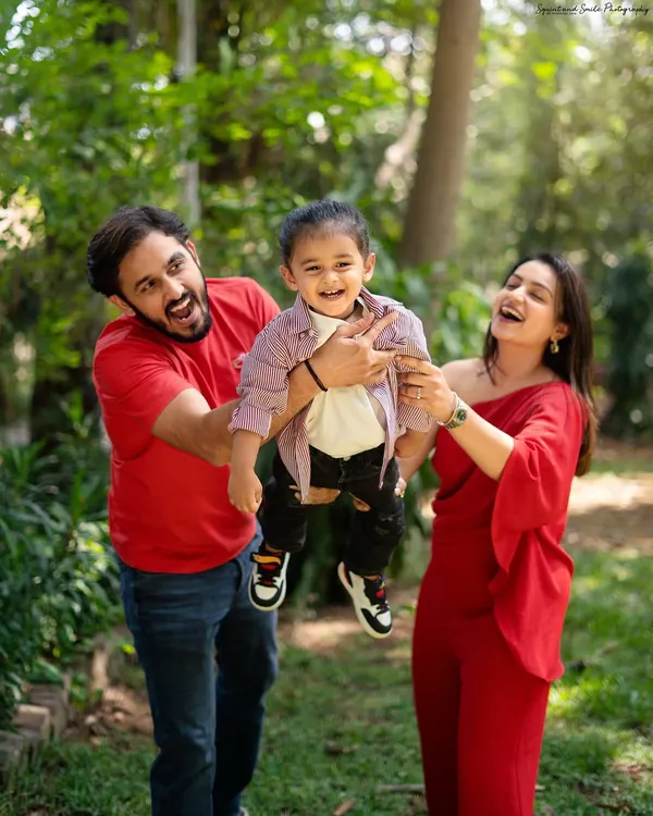 Pure, unrestrained joy during an outdoor family photoshoot. Lifting their son in the air brings out the biggest smiles and most genuine laughter, which is exactly what I aim to capture.
