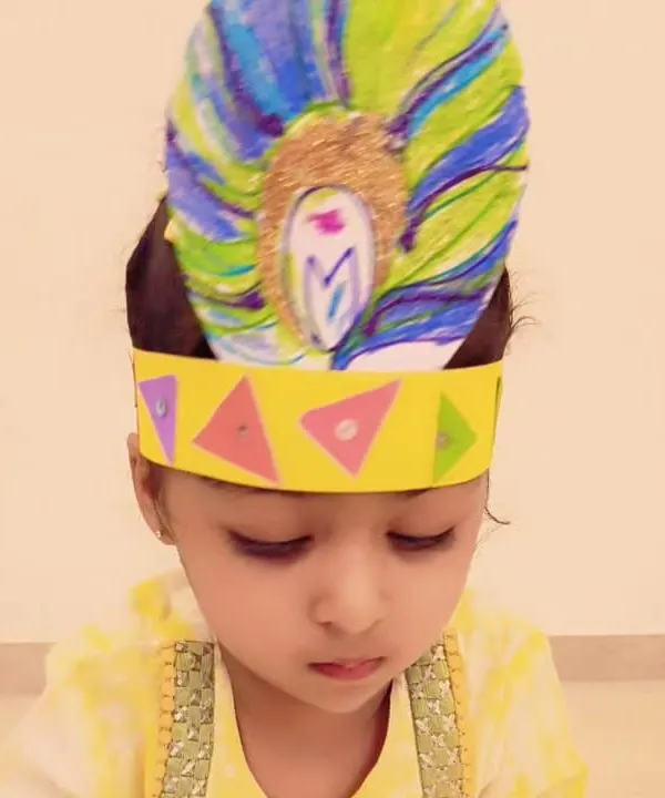 Janmashtami at Prath is always special. Our little Krishnas, aged 3 to 5, look so cute in the peacock feather headbands they crafted.