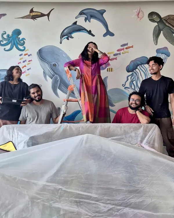 Our glow, grow, and flow tribe. A moment of joy and camaraderie with the team after completing a project. We are not a milestone kind of studio; we are the dreamer kinds.