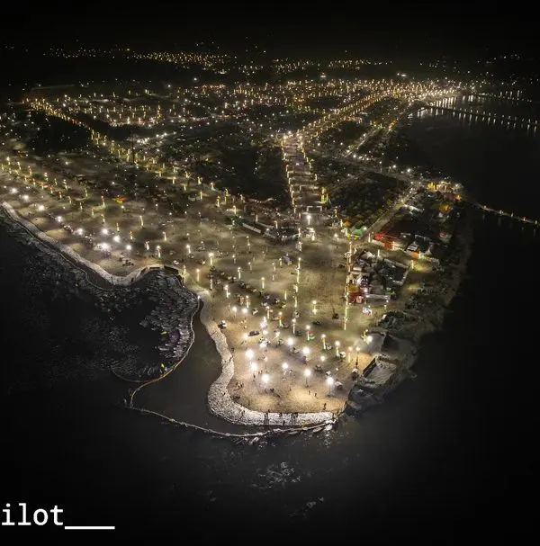This is Sangam in Prayagraj, captured at night from my drone. I love how this aerial perspective shows the entire layout of the illuminated grounds, turning the city into a breathtaking pattern of light. This is the kind of large scale event coverage I specialize in.