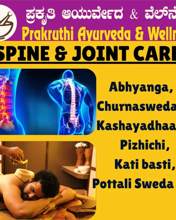 I offer a dedicated suite of treatments for spine and joint care. Therapies like Abhyanga, Kati Basti, and Pottali Sweda are specifically designed to address back pain, neck stiffness, and other orthopedic issues.