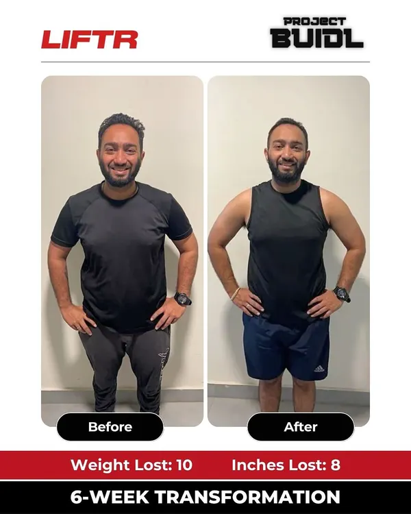 Siddharth crushed his 6-week goal, losing 10 kg and 8 inches. He achieved this without crash diets, relying on our solid program and coaches who have your back every step of the way.
