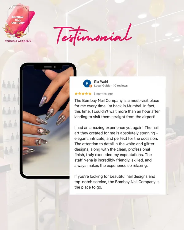 This review means a lot. When a client flies into Mumbai and makes us their first stop, it tells me we are doing something right. We aim for this level of experience, from the intricate designs to the relaxing atmosphere, for every single person.