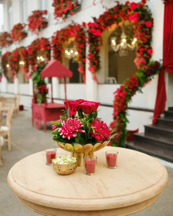 The stunning outdoor setting for a Navjote ceremony at Colaba Agiary. Our bar services were designed to complement the grandeur and tradition of this beautiful Parsi celebration.