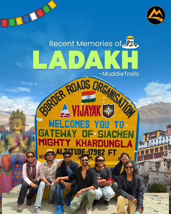 Making memories at Khardung La, one of the world's highest motorable passes. I handle all the permits and logistics for your Ladakh trip so you can focus on the adventure.