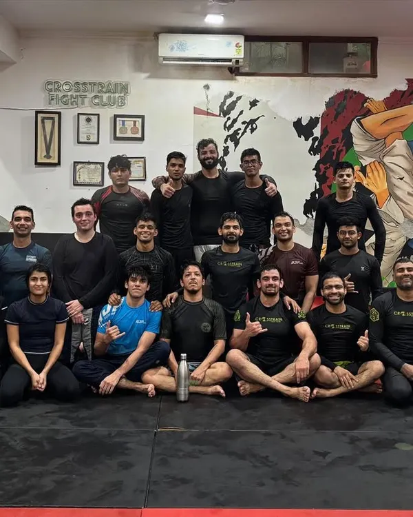 The energy after another grind on the mats. This is our Jiu-Jitsu squad, a mix of beginners and experienced members, all pushing each other to get better every day.