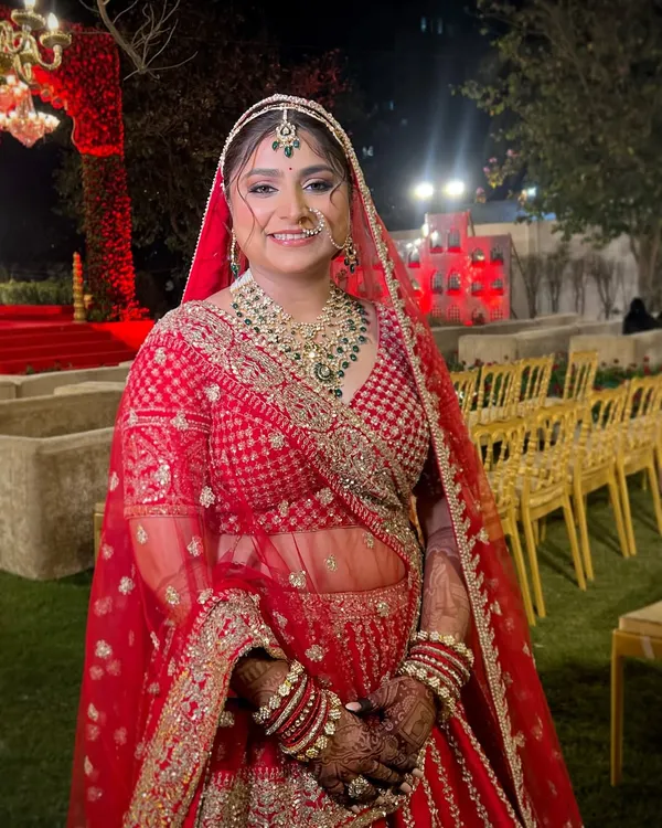 The complete royal look for this stunning bride in her red lehenga. Her happiness and confidence shine through, which is always my ultimate goal.