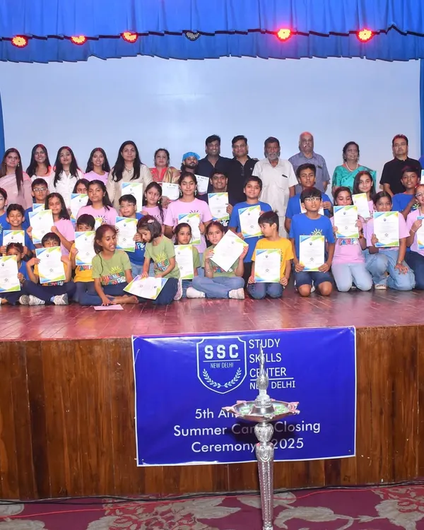 This is what pure joy and achievement look like. Our students proudly display their certificates on stage during our Annual Day and Summer Camp Closing Ceremony, a culmination of their hard work and creative exploration.