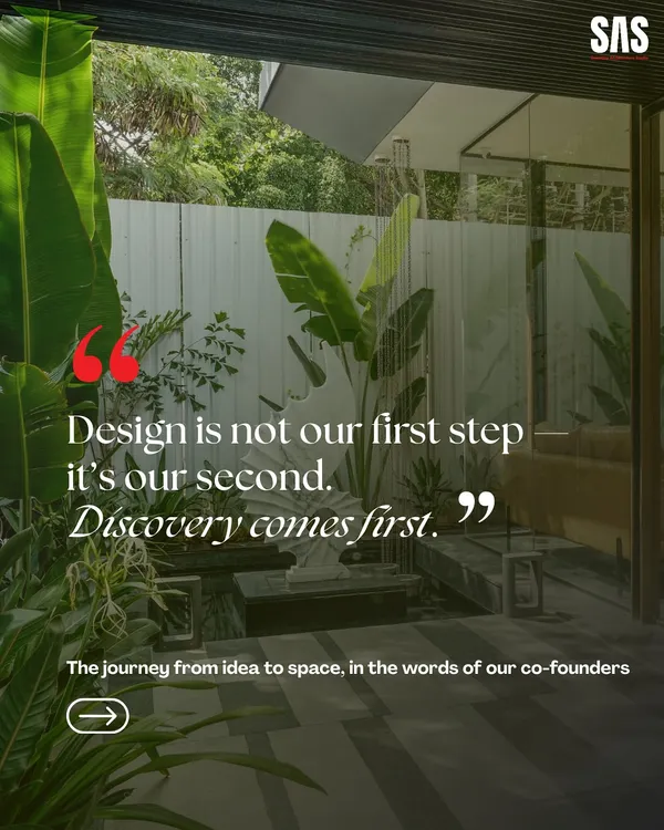 This statement is the foundation of my practice. I believe architecture is a philosophy, not a checklist. The journey from an idea to a physical space begins with a deep discovery process, which allows the final design to be a true reflection of what truly matters.