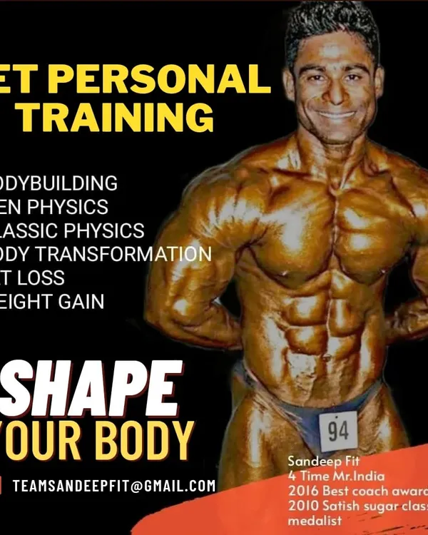 I provide personal online training for a range of fitness goals including bodybuilding, men's physics, fat loss, and weight gain. With my experience as a 4-time Mr. India and award-winning coach, I build custom plans to help you shape your body and achieve real transformation.