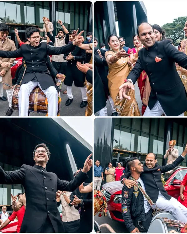 The groom's wild and energetic baraat. We capture all the dancing, music, and excitement of the groom's procession.