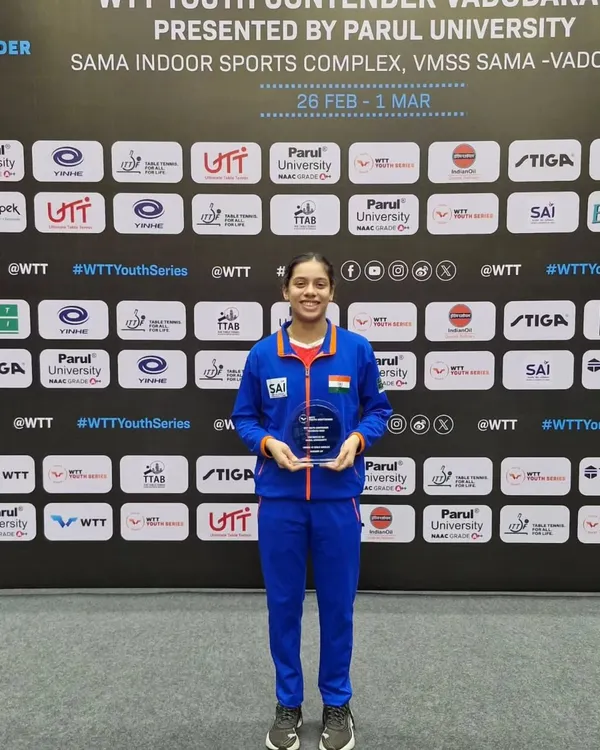 This is what we strive for, representing India on the world stage. Here is our player, Ananya Chande, after securing a Silver medal at the WTT Youth Contender event in Vadodara. This is a result of our high-performance coaching and her incredible dedication.