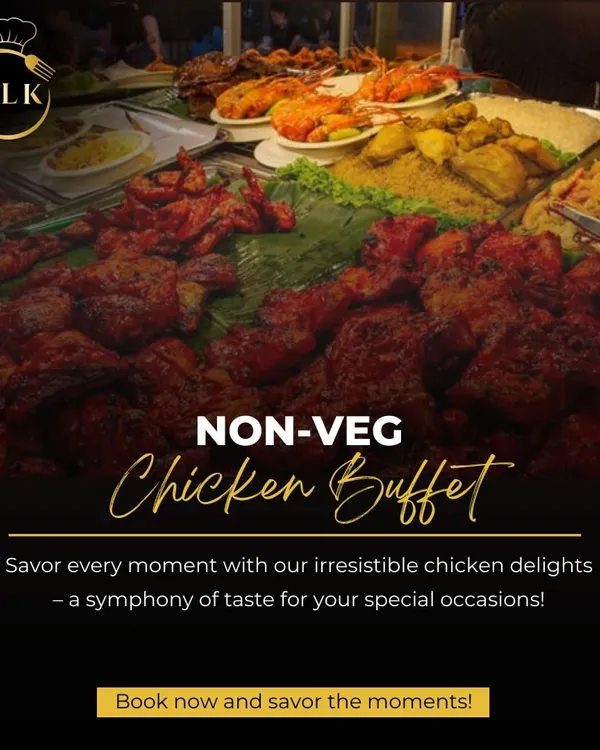 Our Non-Veg Chicken Buffet is a popular choice for corporate events and parties. We offer a symphony of irresistible chicken delights, from tandoori appetizers to rich curries, ensuring a feast for your guests.