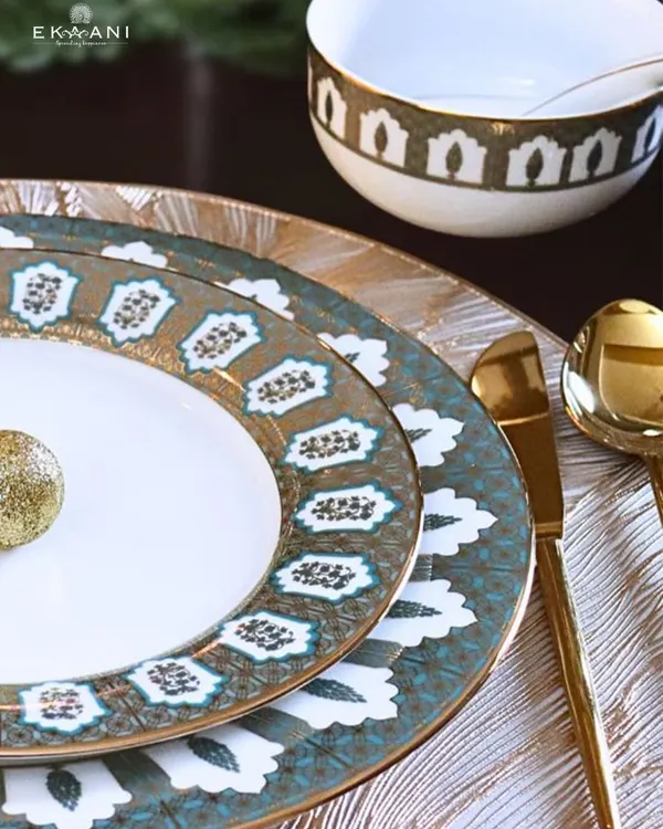 Introducing my new luxury dining collection, Ichkan. This image showcases the fine craftsmanship and timeless elegance of the dinnerware, where heritage artistry meets modern sophistication to elevate every meal into an unforgettable moment.