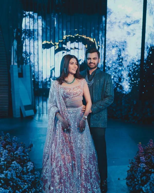 A portal to another world. The couple walked into their sangeet like they were stepping into a cinematic universe, and that was entirely the point.