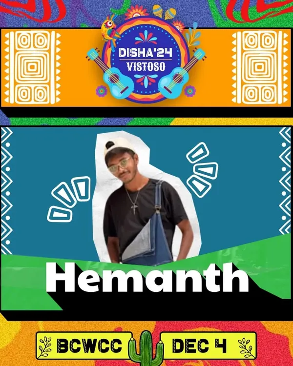 Here's the official poster from when I was invited to be the Western Group Dance Judge for Disha'24 at BCWCC. It's an honor to help guide the next wave of dancers.
