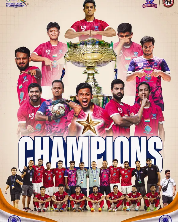 History made. We are the Champions of India. This poster commemorates our incredible team that went undefeated to win the AIFF Futsal Club Championship.